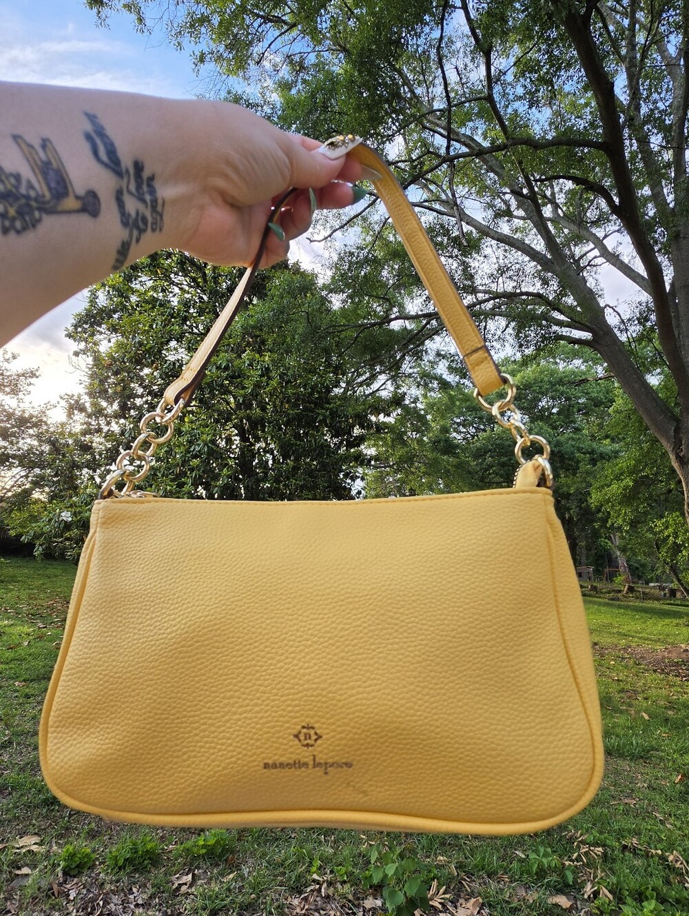 Nanette Lepore yellow shoulder Bag